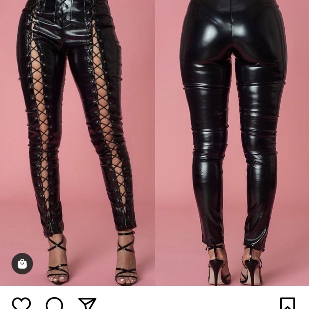 Vegan leather pants - Picture 2 of 3